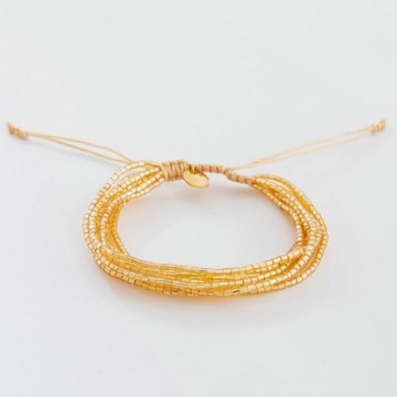 Armband aus goldenen Miyuki-Perlen 1