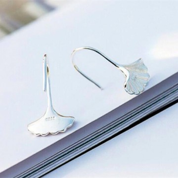 Silver Ginkgo earrings
