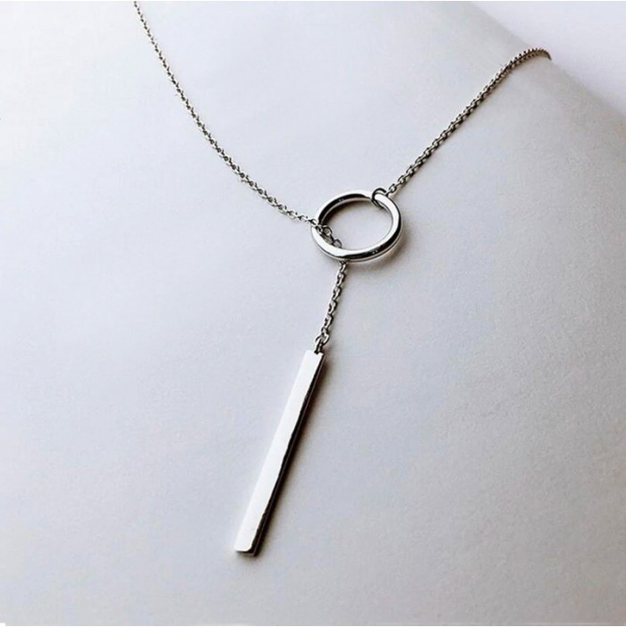 Long Necklace Silver
