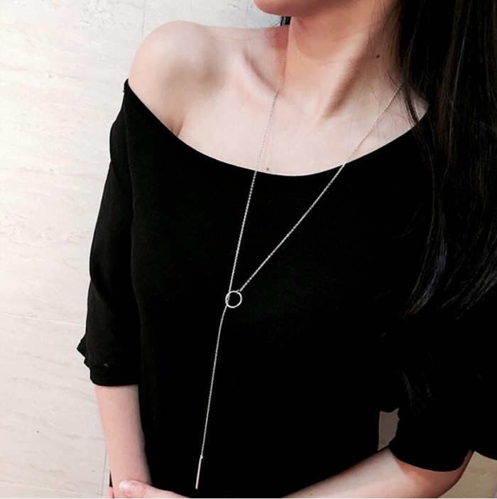 Sautoir/Collier Argent Avec Une Perle - Neuf Sans Emballage - Bijou Élégant