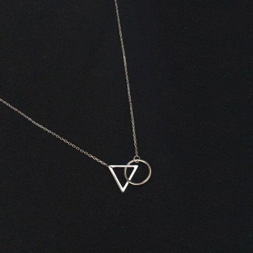 Collier cercle triangle