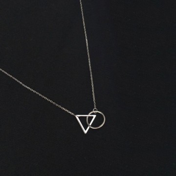 Triangle circle necklace