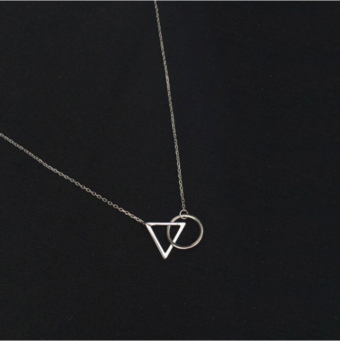 Triangle circle necklace