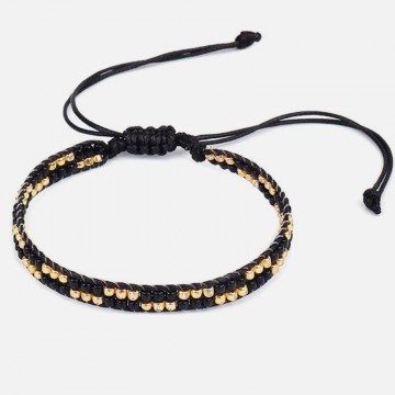 Black and gold miyuki bracelet