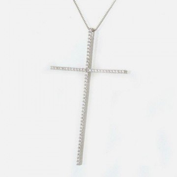 Rhinestone cross necklace
